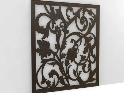 Separator decorative metal wall panel 3D model