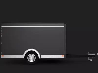 Small Cargo Trailer 3D model