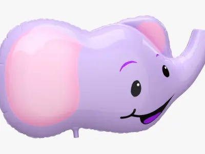 Foil decoration balloon 01 Elephant 3D model