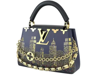 Louis Vuitton Capucines Mini Bag NY Navy Low-poly 3D model