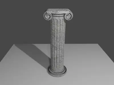 Roman Column Jonic Style - Low Poly - Coluna Romana Low-poly 3D model