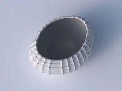 Bowl compressed 2 with strange tiles 3D print model