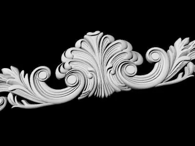 Central decor ornament for furniture 3D model 877
