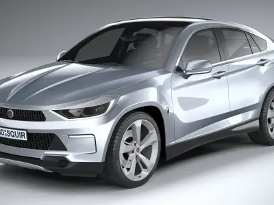 Generic SUV Coupe 2018 LowPoly 3D model