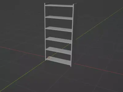 shelves interior storage decor bookcase Free low-poly 3D model