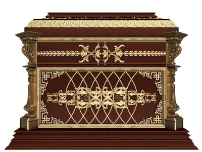 Chest 07 Red Low-poly 3D model