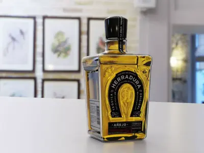 Herradura Anejo Tequila Bottle Low-poly 3D model