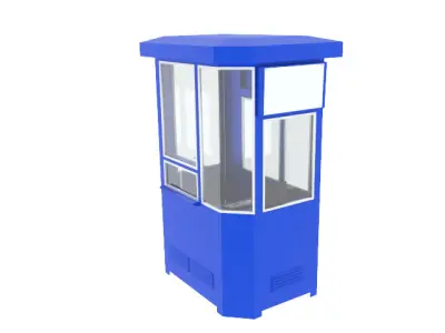 Parking Booth Low-poly 3D model