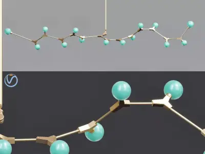 Mini Globe Branching Bubble 3D model