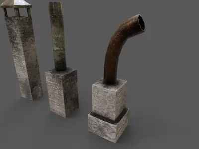 Chimney Low-poly 3D model