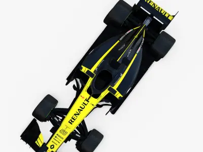 Renault Sport F1 RS18 car Low-poly 3D model