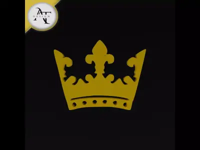 Simple Crown Symbol - 2D Art Free 3D print model