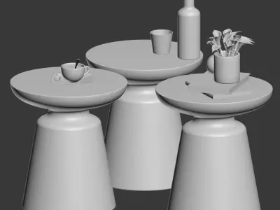 Martini CoffeeTables Set  3D model