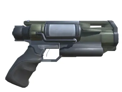 44-dartgun-auto-gun model 3d game ready model Low-poly 3D model Low-poly 3D model