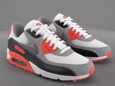 Air Max 90 Nike PBR Low-poly 3D model