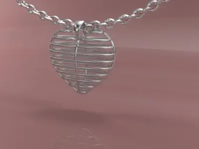 Heart pendant 3D print model