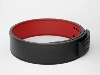 Leather Premium Weightlifting Belt Genuine Leather 2in1 Dip Belt Low-poly 3D model