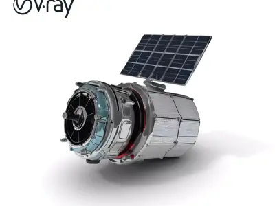 Satellite Model Pack Detailed D Spacecraft Low-poly 3D model