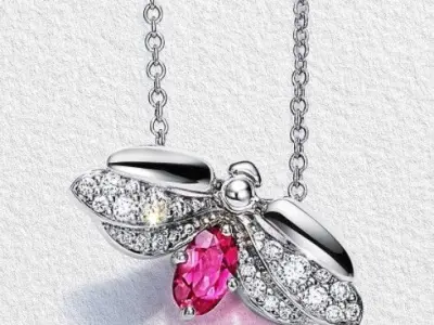 Aquamarine Firefly Pendant 3D print model