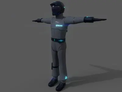 Zeon Pilot Character Skins Free 3D model