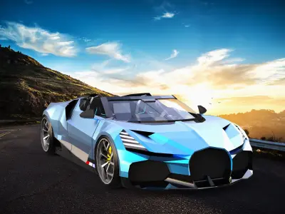 Bugatti W16 Mistral 2024 3D model