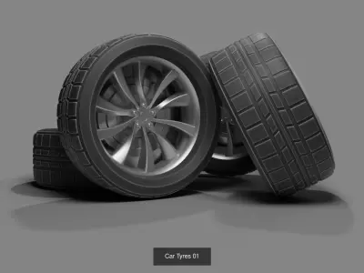 Car Tyres Collection 3D Model Pack