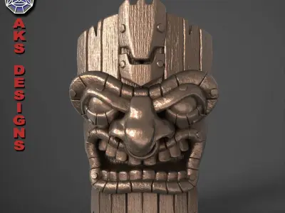 Home decor wall hanging v173 Tribal face mask 3D print model