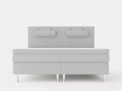 Meja Continental Bed 180x200cm Light Gray Low-poly 3D model