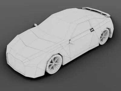 Low poly Nissan Car Collections - Low Poly - Game Ready Low-poly 3D model