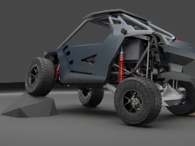 Off-road Buggy PBR 3D model Low-poly 3D model