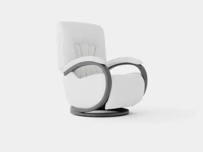 Fabric Armchair Low-poly 3D model