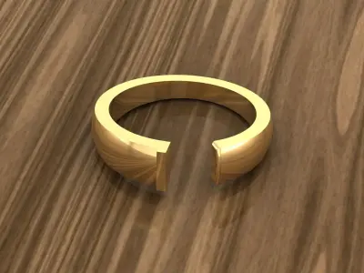 Alphabet Ring I 3D print model