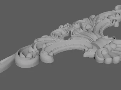 Central decor ornament for furniture 3D model 613