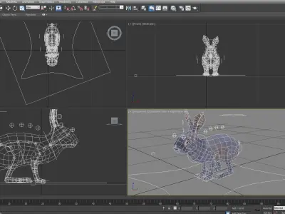3d Police rabbit Rigged Low poly model Low-poly 3D model purchase