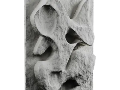 Bas-relief abstraction Low-poly 3D model