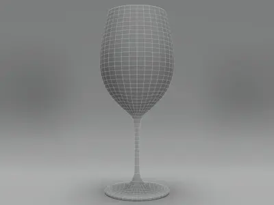Bordeaux Wine Glass 3D model
