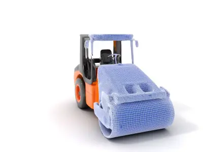 Vibrant Asphalt Roller model pack Low-poly 3D model