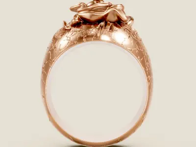 Flower Ring Luxury 3D print model