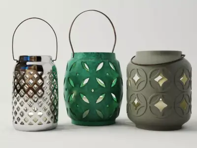 Ethnic Lanterns 3D model