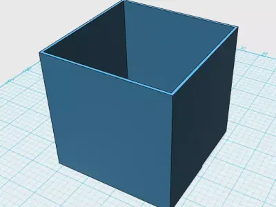 Plain stackable cube planter Free 3D print model