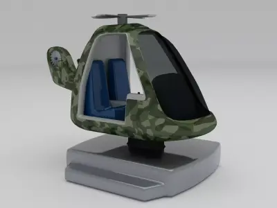 Army Kiddie Ride Low-poly 3D model