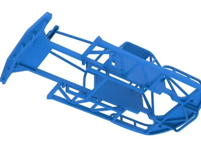 Frame of New Zealand Vintage Stock car Scale 1 to 25 3D print model