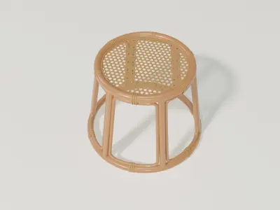 coffee table Bamboo mesh 3D model