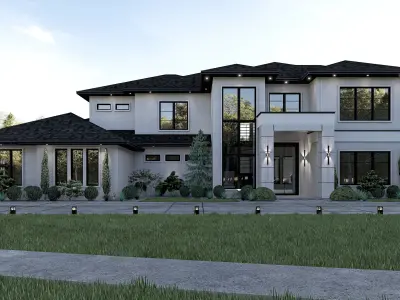 Modern House Stl-dae Digital File 3D Model of the house 3D print model