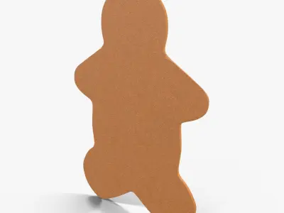 Gingerbread Cookie 6 Low-poly 3D model