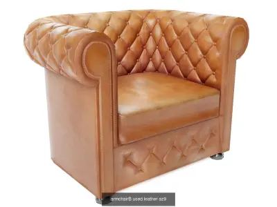  armchair used leather collections x4 az9 3D Model Pack