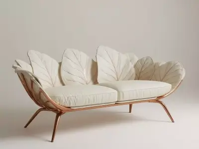 Leaf Inspired Luxury Sofa Low-poly 3D model
