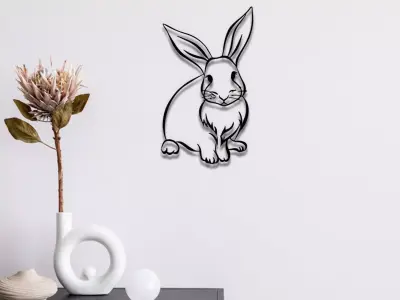 Rabbit Wall Art 3D print model