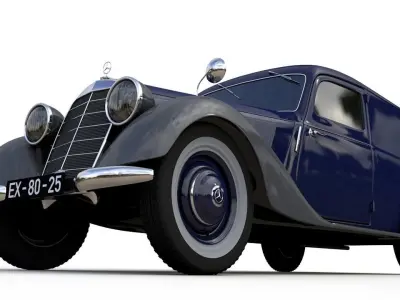 MERCEDES V170 PANEL VAN 1952 3D model