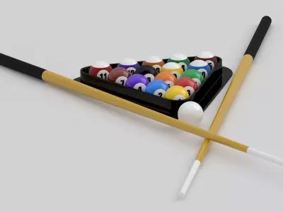 Pool Table Triangle Billiard Triangle 3D model